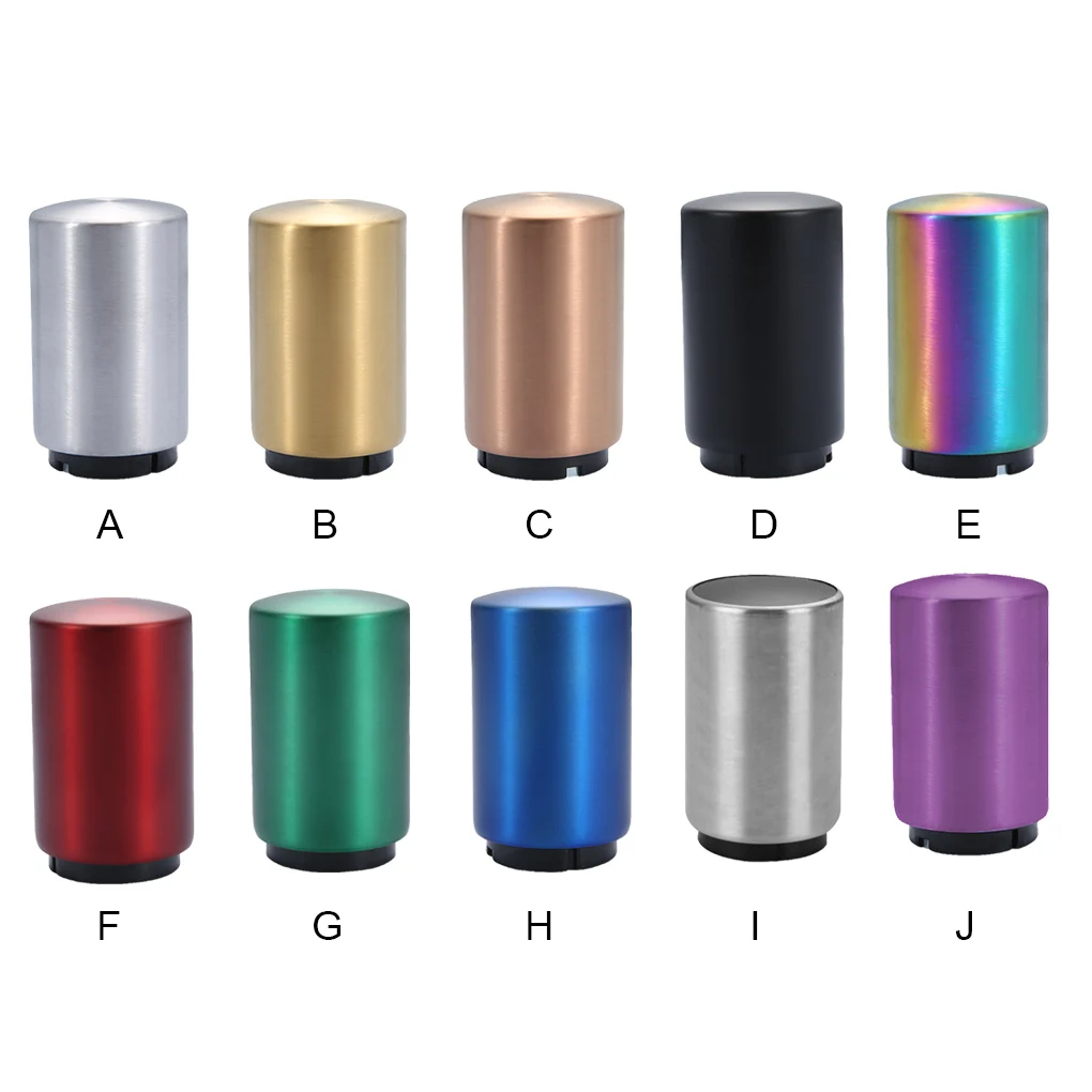 Automatic Bottle Opener Stainless Steel Push Down Water Cap Household Kitchen Opening Gadgets for Picnic Hiking Barbecue  Red