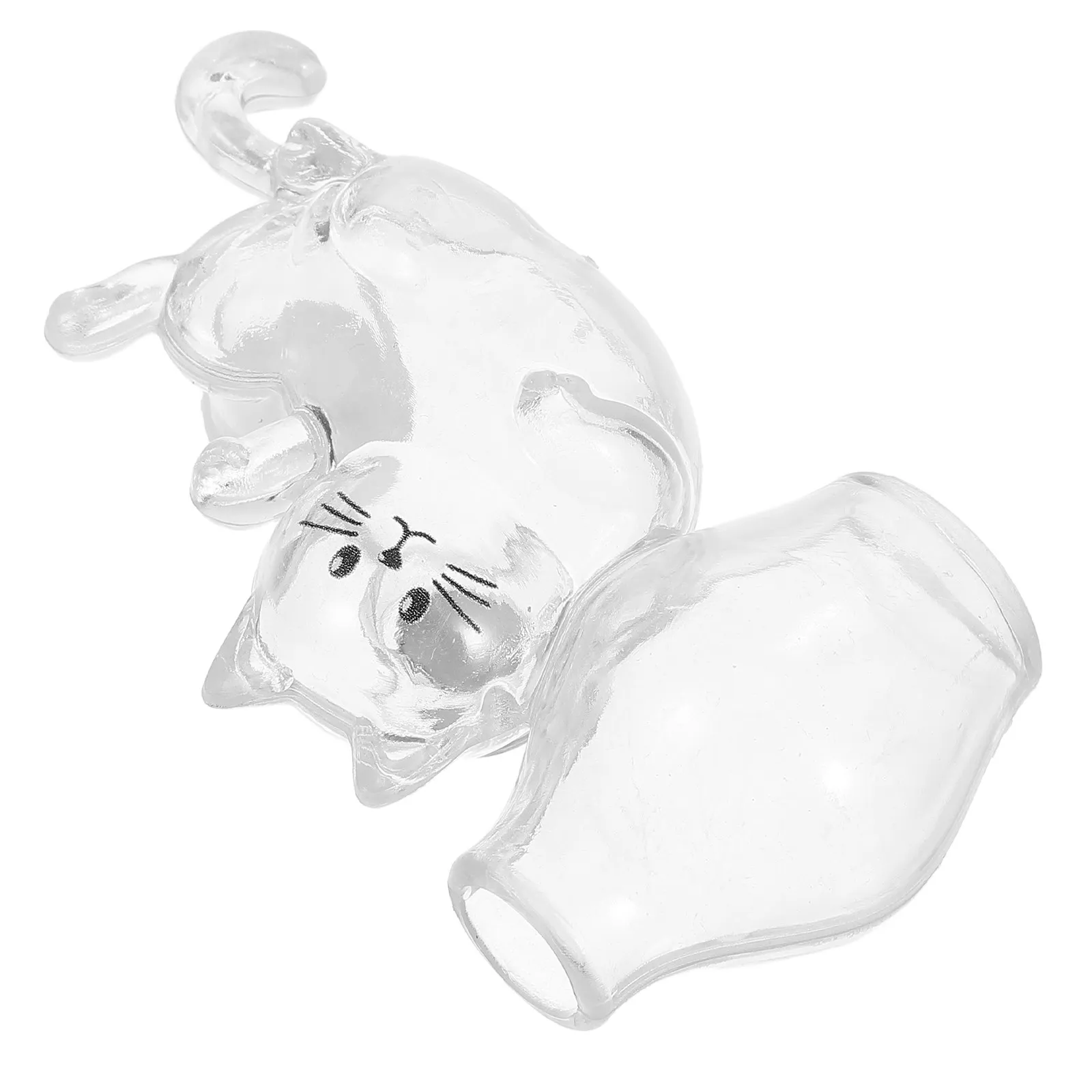 Clear Acrylic Cat Whisker Memorial Vase Mini Fridge Magnet Pet Hair Storage Holder Cat Lover Keepsake Pet Remembrance Storage