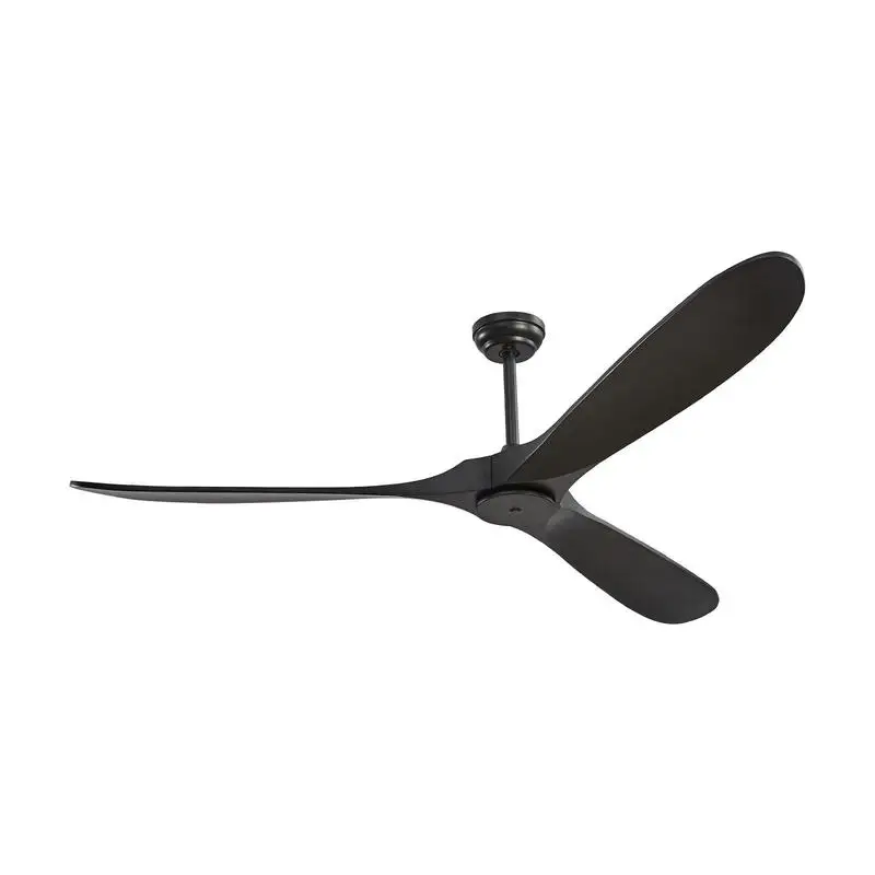 

Modern Ceiling Propeller 72 Inch For Bedroom Living Room Patio 3 Wood Blades Reversible DC Motor 6-Speed Remote Control Low Profile Flush Mount Black Interior Exterior Hardware