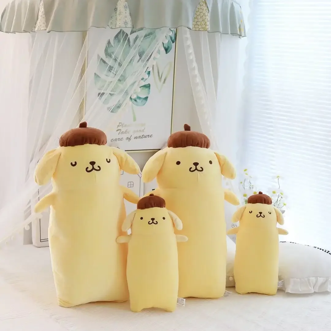 42/65cm Pom Pom Purin Plush Toy Sanrio Soft Stuffed Anime Dog Long Pillow Sleeping Plushies Cuddly Doll Birthday Gifts Girl