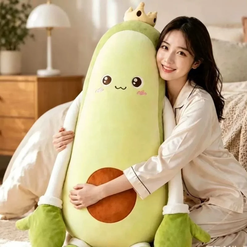 Avocado Plush Long Pillow Soft Stuffed Cushion Cute Throw Pillow Home Decor For Adult Bedroom Sleeping Rest