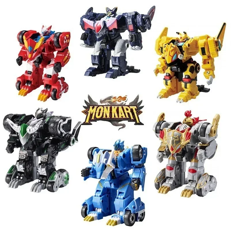 

Monkart Transformation Robot Moncha Pixie Vasper MEECARDS Bitroid Zero Draka Rarrken Leo Megaroid Action Figure Kids Gift Toys