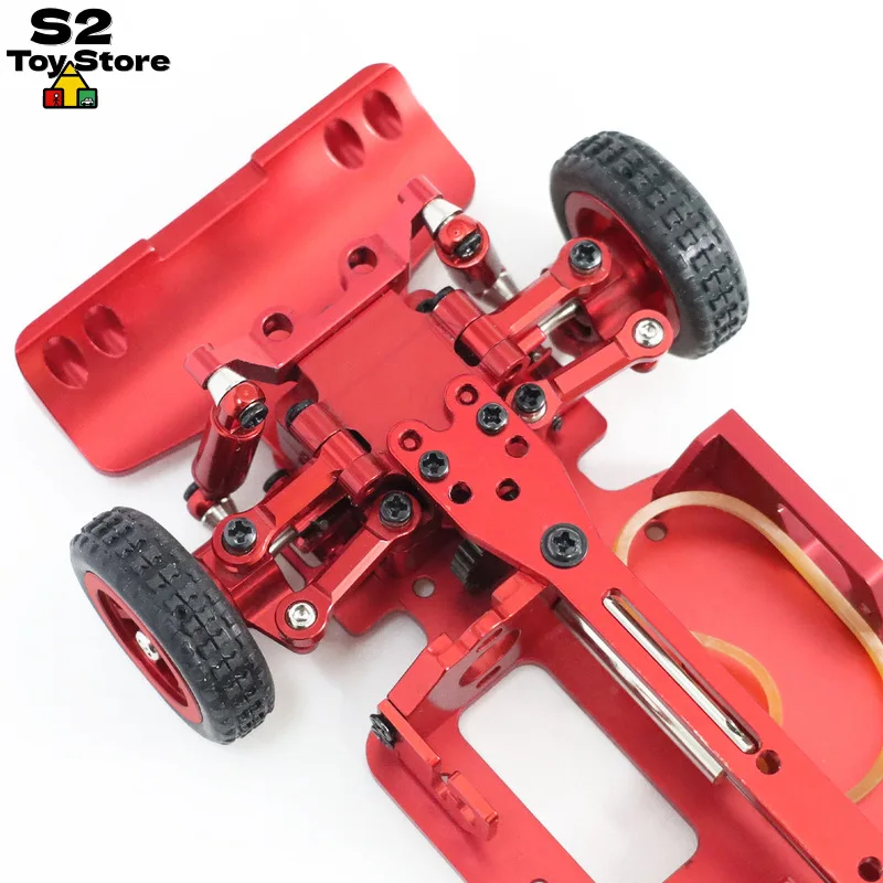 WeiLi 1/28 Metalowa Rama Podwozia do Tuningu dla K969 K979 K989 K999, Metalowa Klatka Bezpieczeństwa, Zestaw Części do Modyfikacji Samochodów RC