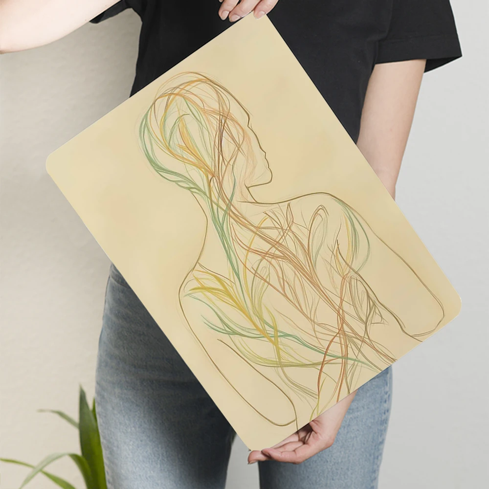 الحديثة مجردة الإناث خط الفن الحديد جدار ديكور الشمال نمط ديكور المنزل لغرفة المعيشة #3