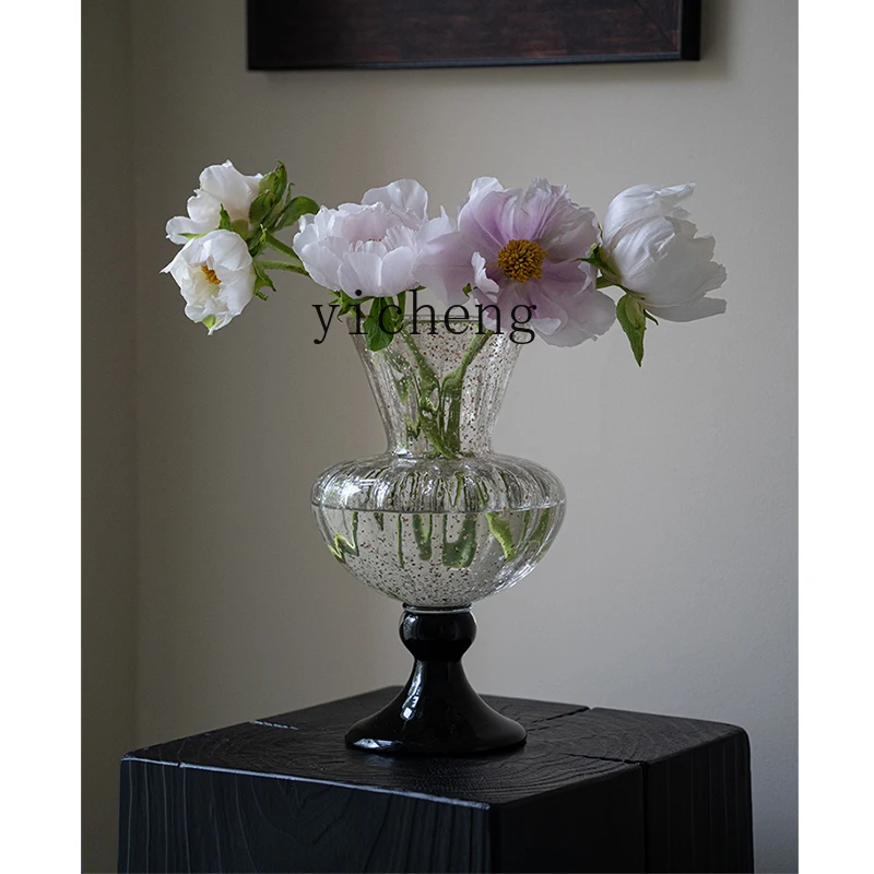

FY vase glass transparent water raising flower arrangement ornament living room flower bottle dining table flowers