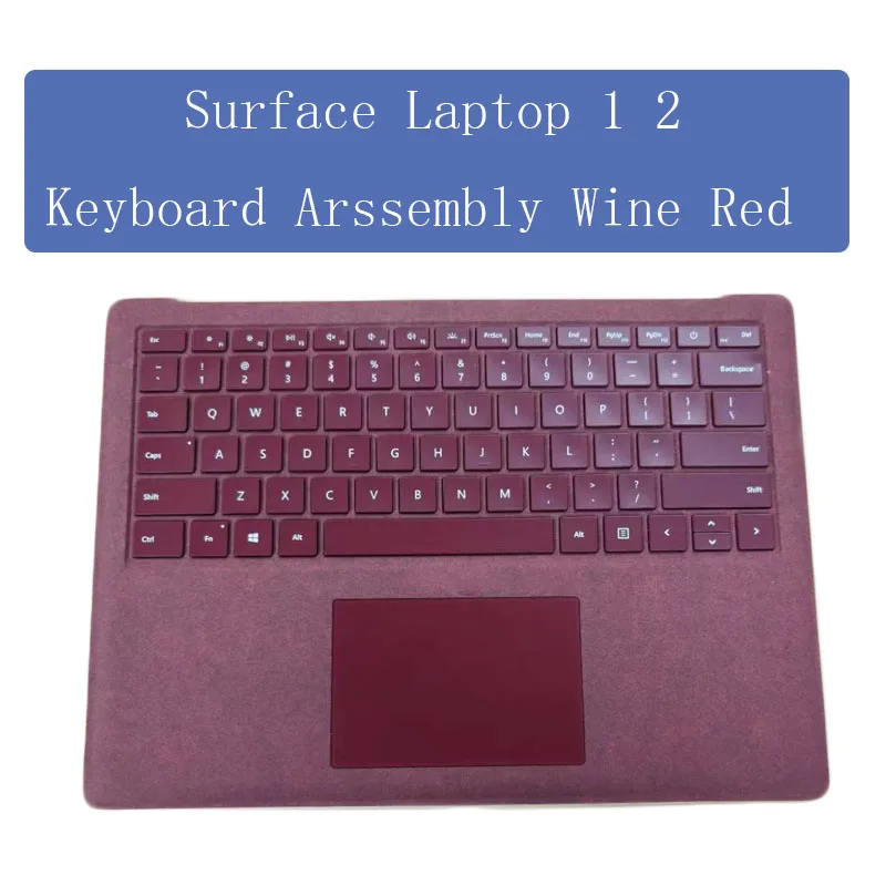 

For Microsoft Surface Laptop1 Laptop2 Original Keyboard Assembly 1769 1782 Tablet Laptop Keyboard Wine Red