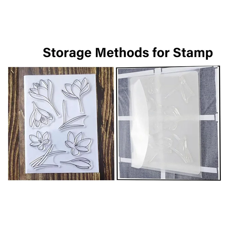 

LJL 20 Pieces Clear Stamp Storage Panels, Resealable Die Cut Storage Bags, For Die Cutting And Decorating