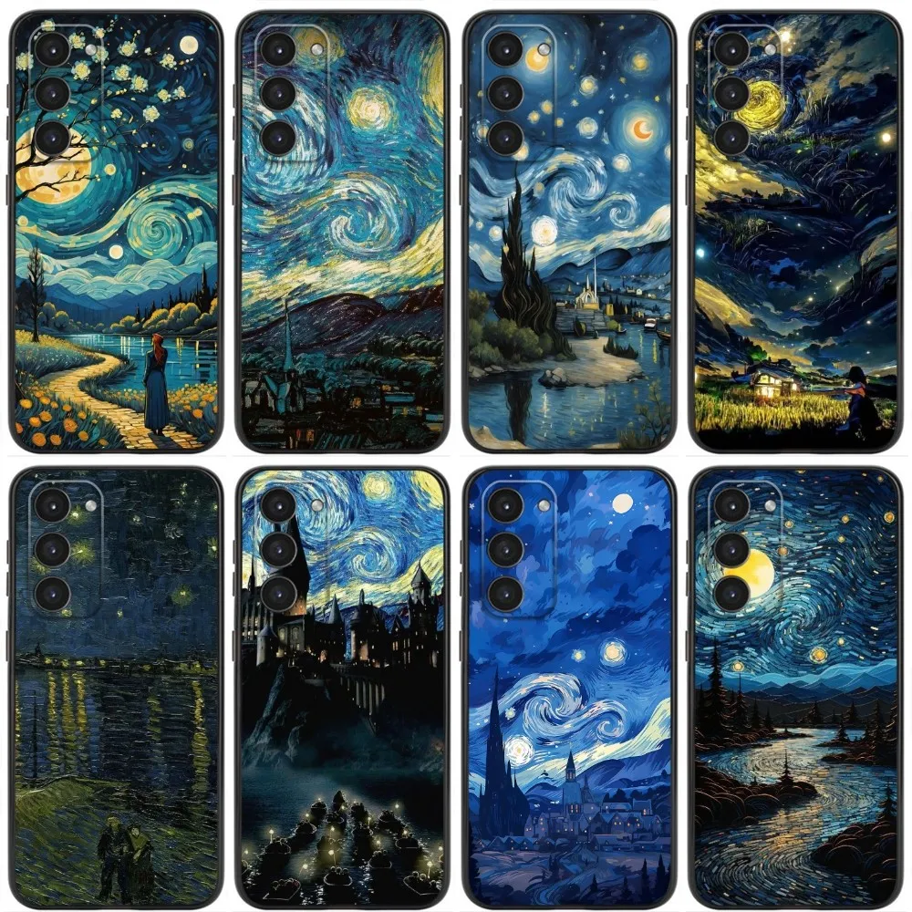 

Starry night Phone CaseSilicone Case For Samsung Galaxy A20,A21s,A22,A31,A32,A52,A53,A72,73,A80,A91 Soft Black Cover