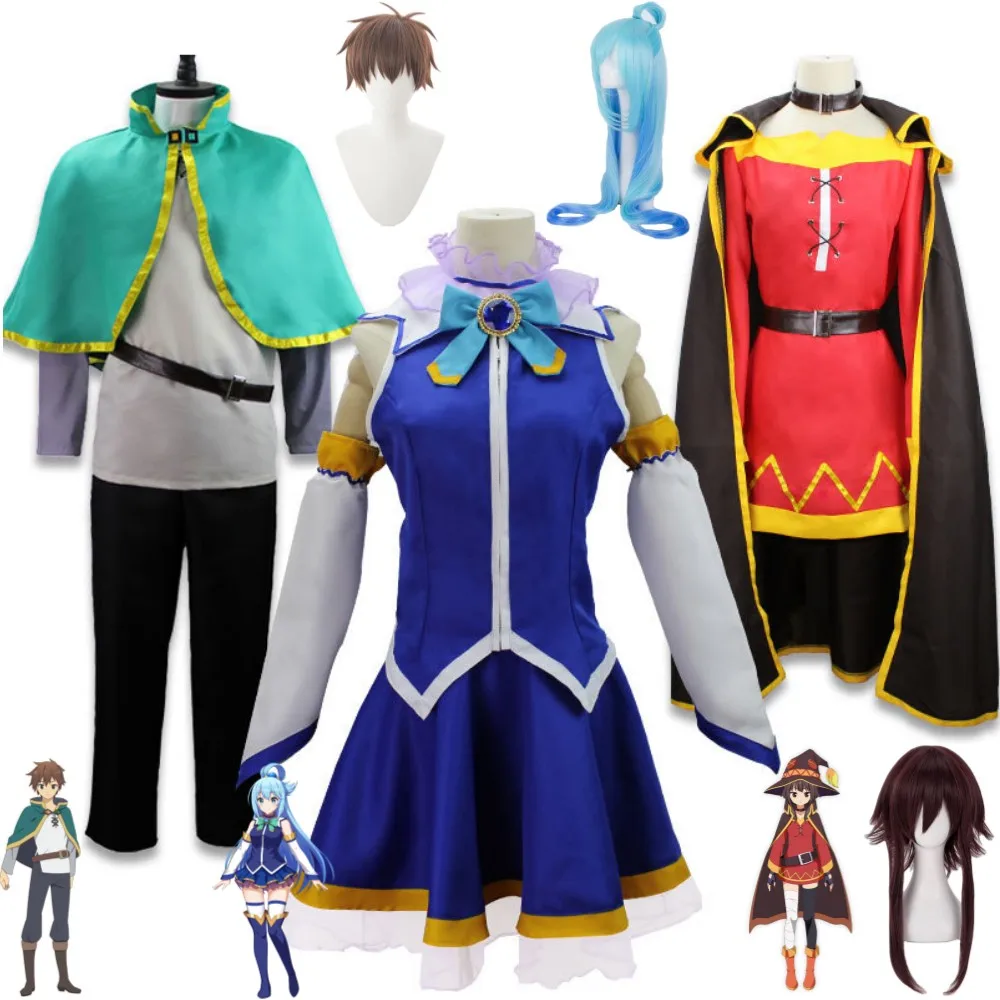 

Anime Konosuba God'S Blessing On This Wonderful World Satou Kazuma Aqua Trouble Archwizard Megumin Cosplay Costume Suit 2025