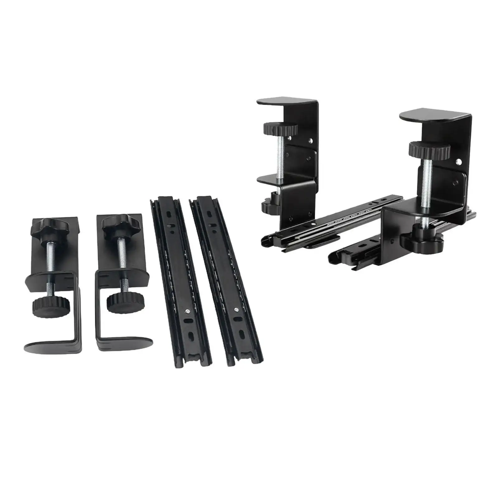 Keyboard Clamp Rail Set Keyboard Organizer Clamp for Home Table Office Desks