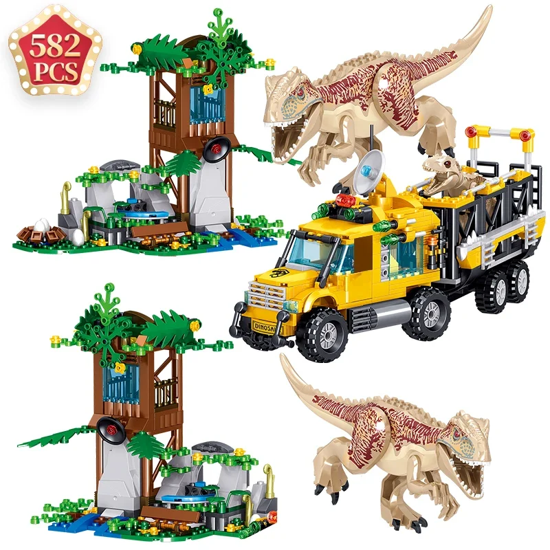 Mesiondy Dinosaurs Building Blocks Set, Dinosaur Toys for Age 8-14 Years,Dinosaur Park World, Birthday Gifts for Boys and Girls