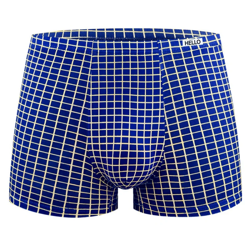 4Pcs 남성용 복서 팬티, 대형 중간 허리 복서 반바지, 부드럽고 편안하며 통기성이 뛰어난 남성용 속옷