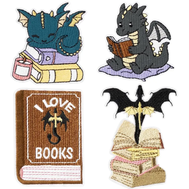 2026 New Cartoon Dinosaur Sew Iron on Embroidery Patch Stickers Applique for DIY Clothes Coats Jeans T-shirt Hat Bags Decoration
