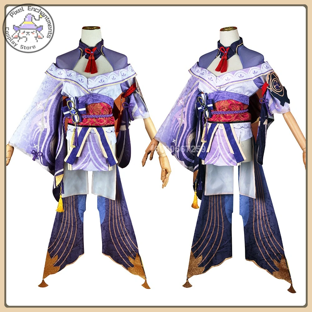 

Game Genshin Impact Raiden Shogun Cosplay Costume Halloween Party Suit Full Set High Quality Role Playing Clothes (Female)