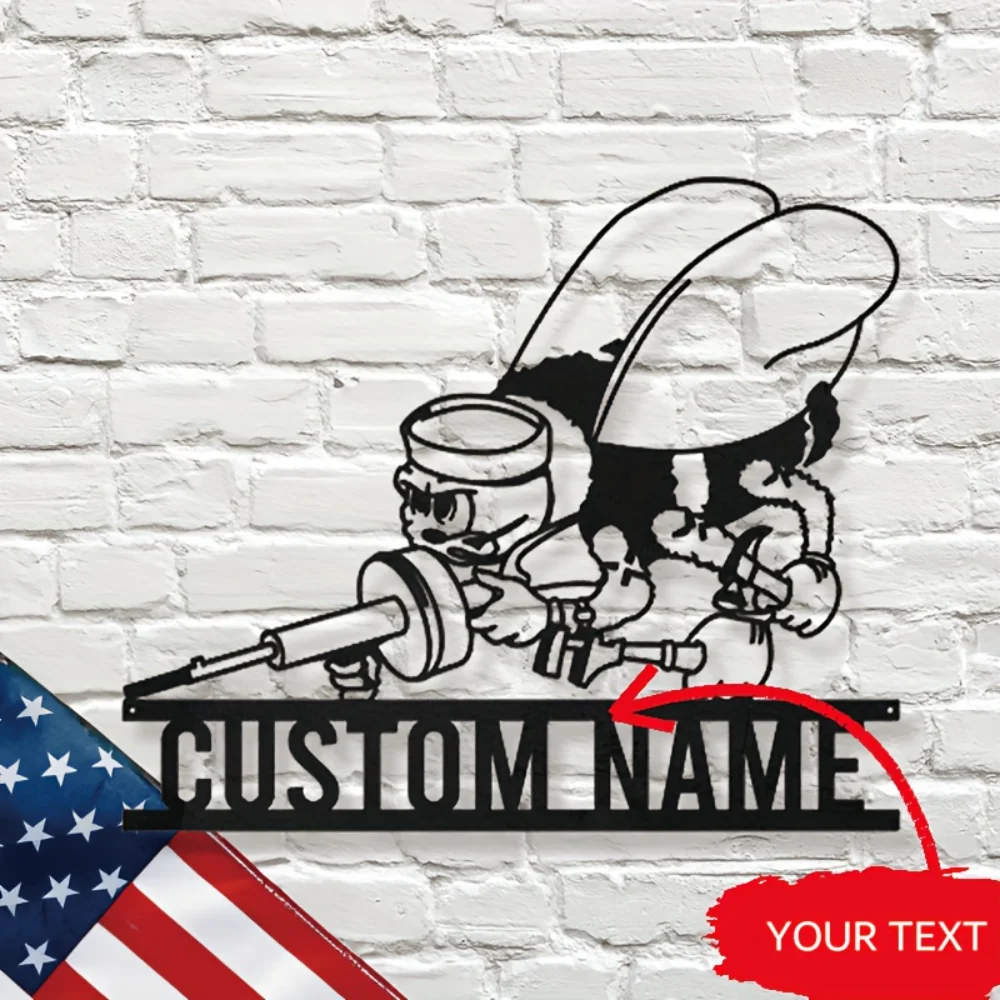 

Personalized Engraved Metal Sign Ideal for Marine Corps Veterans As Stunning Military Decor and Special Retirement Gift