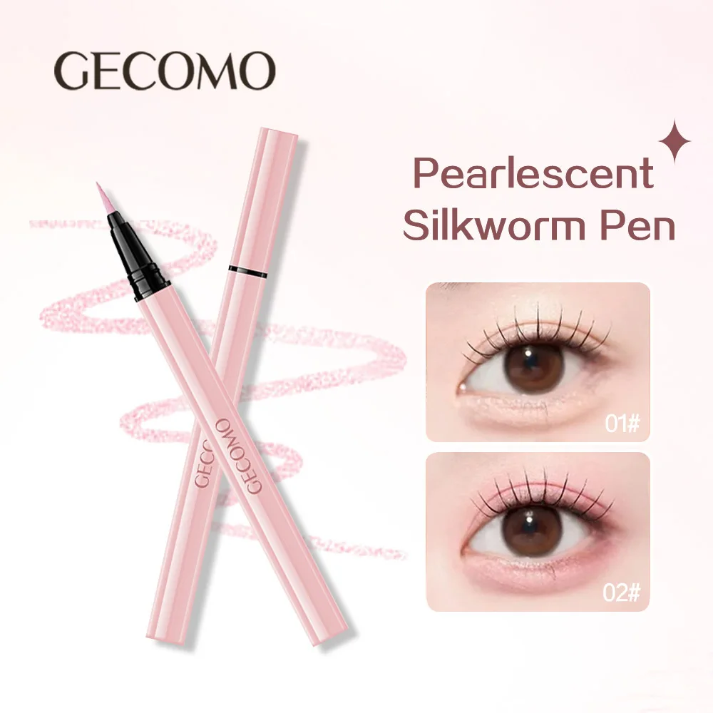 GECOMO Natural Long Lasting Eyeshadow Pencil Waterproof Highlighting  Everyday Makeup Lying Silkworm Pencil