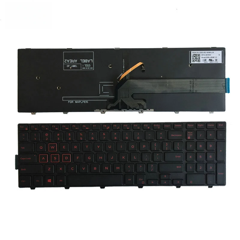 

Z New for DELL Inspiron 15-5749 15-5576 15-5577 5577 US keyboard RED backlit