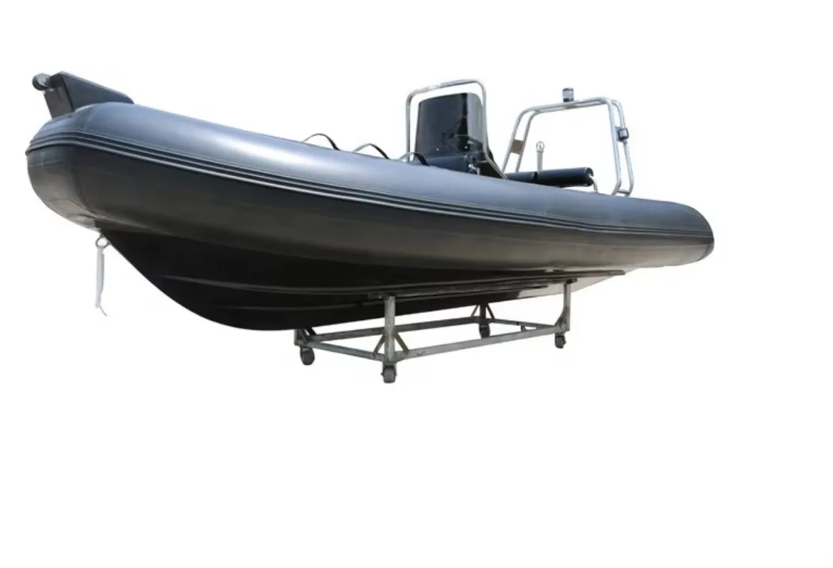 15.8Feet RIB480 6 People Water Play Crafts Fiberglass Hull Boat with Outboard Motor PVC Sport Yacht for Drifting Inflatable