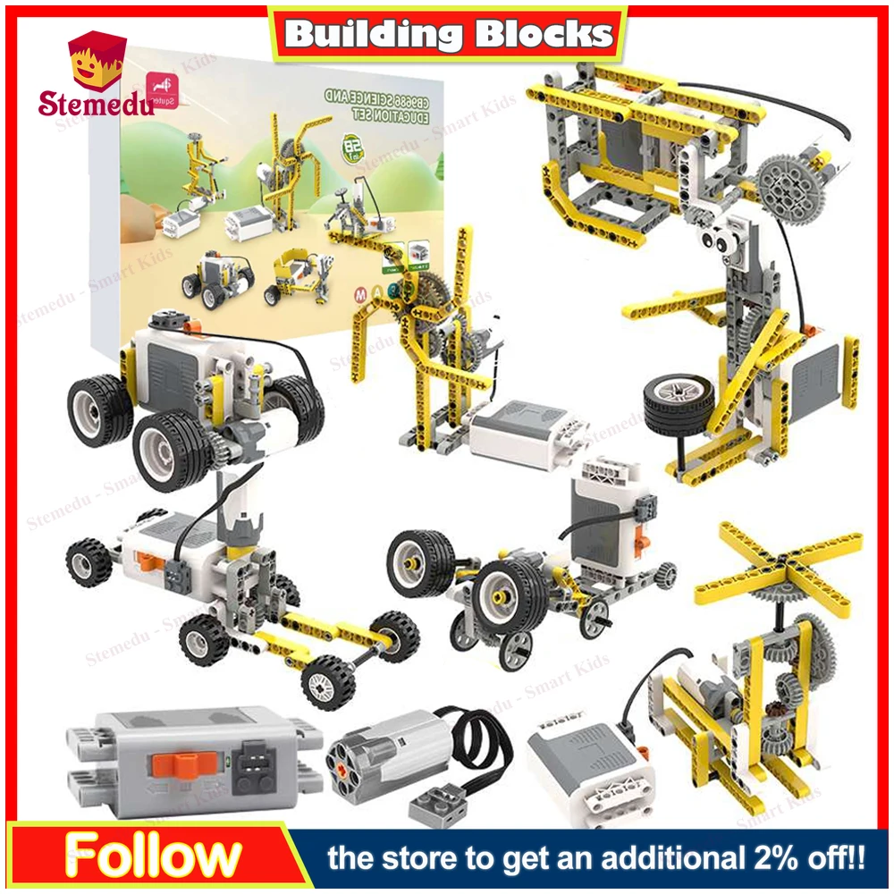 

420PCS CB9686 BC-83 Mechanisms Base Set Assembly Education Building Blocks Kit compatible with LE.GOeds Robot DIY STEAM Toys