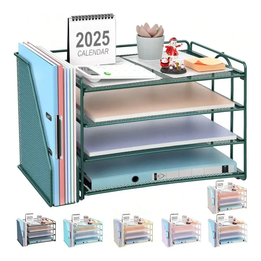 

Office StoragePaper Organizer With Magazine Holder Desk Organizers And Accessories Green Desk Accessories File Organizer For Off
