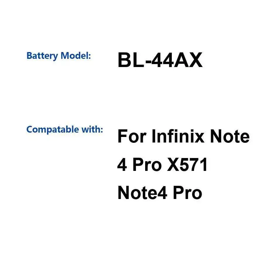 

Аккумулятор мобильного телефона BL-44AX 4500 мАч для Infinix Note 4 Pro X571 Note4