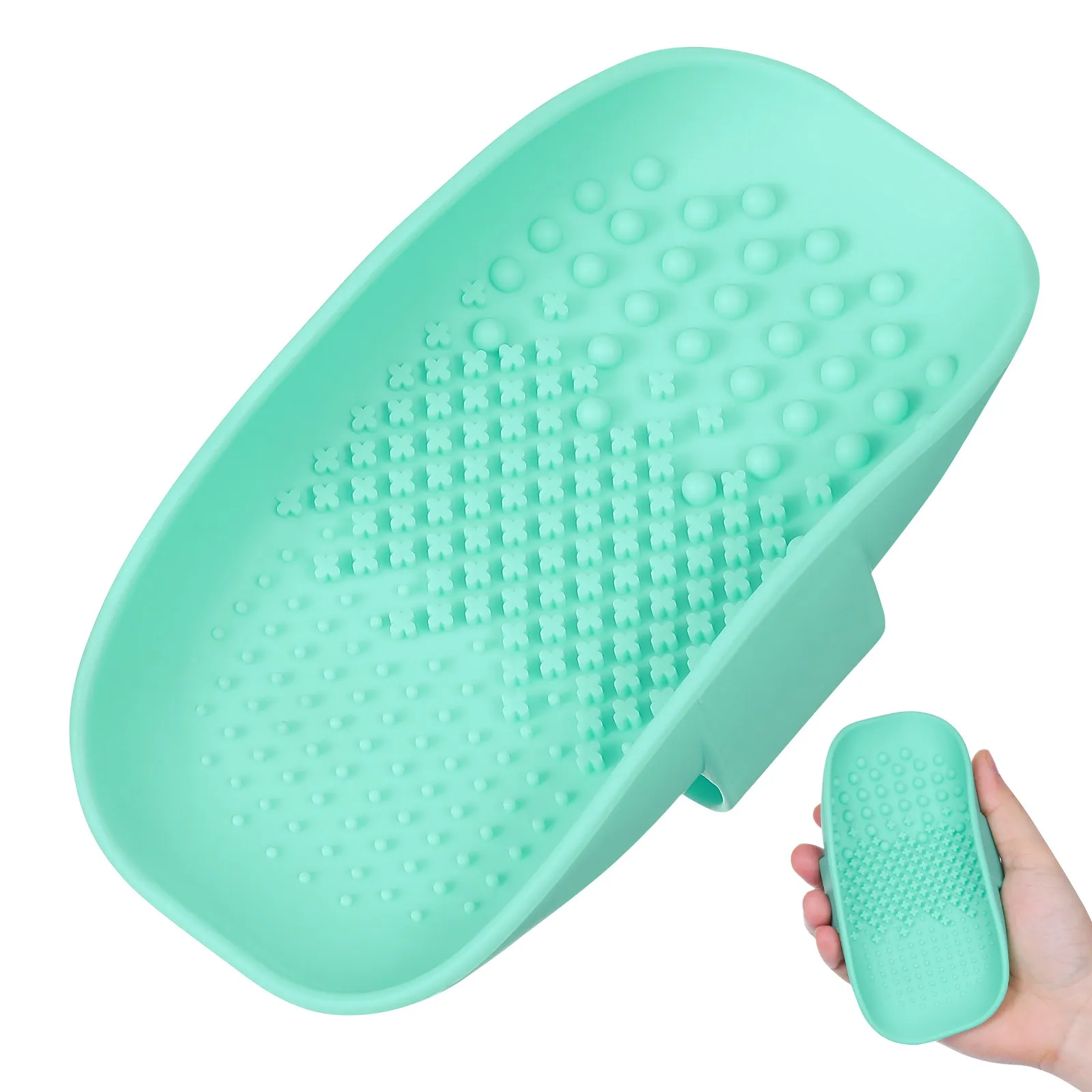 1Pcs High Quality Silicone Brush Cleaning Plate for Makeup Brushes Gentle Scrub Effective Hair Cleaning Portable Organizer