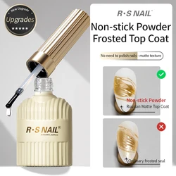 RS NAIL Russian Matte Top Coat Gel Nail Polish 10g Frosted Non Stick Powder Mat Top Coat Nail Art LED UV Semi Permanent Seal Gel