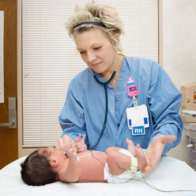 6 Stück Arbeit und Lieferung Krankens ch wester Filz Abzeichen Rollen Nicu Krankens ch wester einziehbare niedliche Abzeichen halter mit Krokodil klemme langlebig