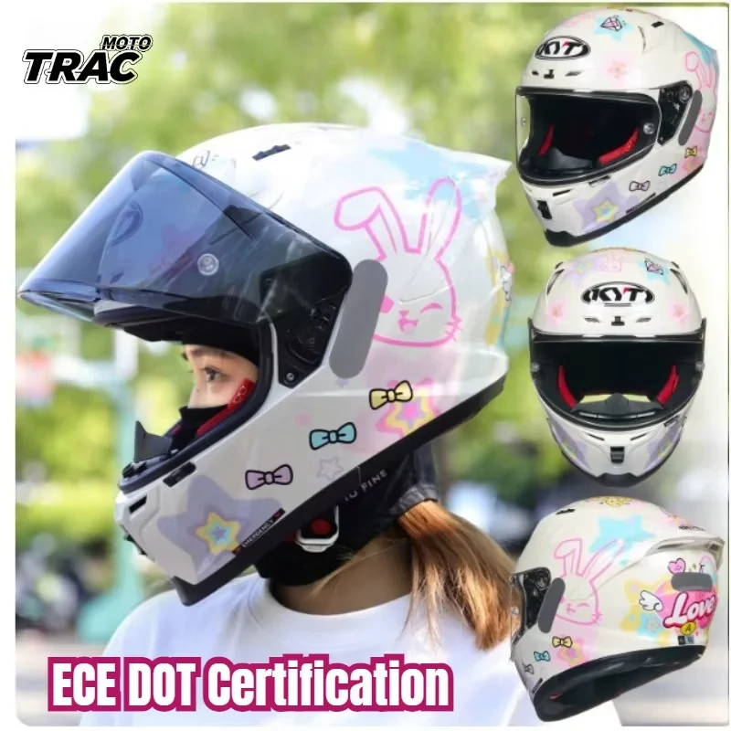 Upgrade Original KYT Motorcycle Helmet ECE DOT Certification Professional Motobike Capacete Full Helmet Track Racing