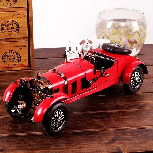 Vintage Tin Classic Car Sports Van Bus Car Home Decoration Luxury Home Decoration Accessories Luxury Garden