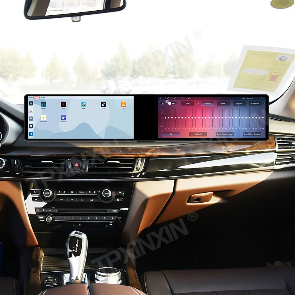 

12,3-дюймовый автомобильный радиоприемник с двойным экраном для BMW X5 X6 2014-2016 NBT/2017-2018 EVO Автомобильный мультимедийный видеоплеер Стерео Авто GPS-навигация