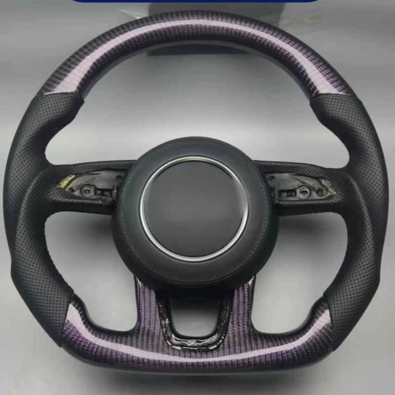 Customized Suede Leather Steering Wheel For Audi RS A3 A4L A5 A6L Q5 Q7 A7 Q2 Q3 S4 S5 S7 8V B8 C7 2007-2021 Car Accessories