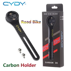 CYDY 3K Carbon Computer Edge130 200 Mount Holder Road Bike Handlebar light lamp Clip Camera Garmin Wahoo Bryton Rider420 Cycling