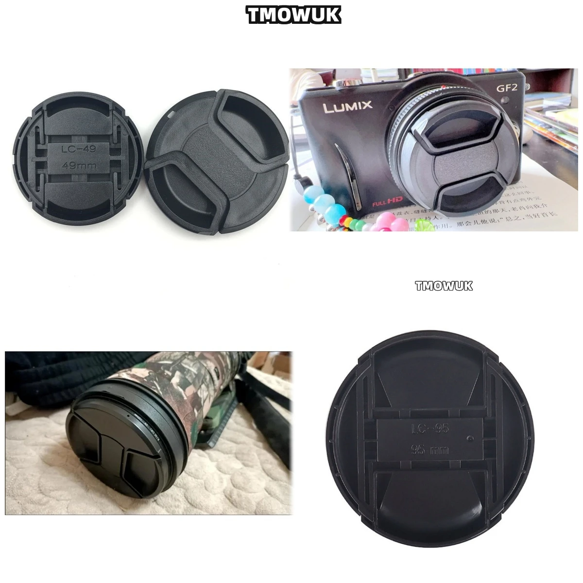 

For Canon EOS RP R7 30D 800D 200D2 M10 Rebel T8i 450D Camera Lens Cap Protective Cover Center Pinch Snap-on 49mm 52 55 58 62 67