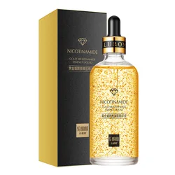 Esencia Facial de nicotinamida de oro de 24k, suero Facial hidratante, previene la sequedad de la piel, ácido hialurónico, 100ml