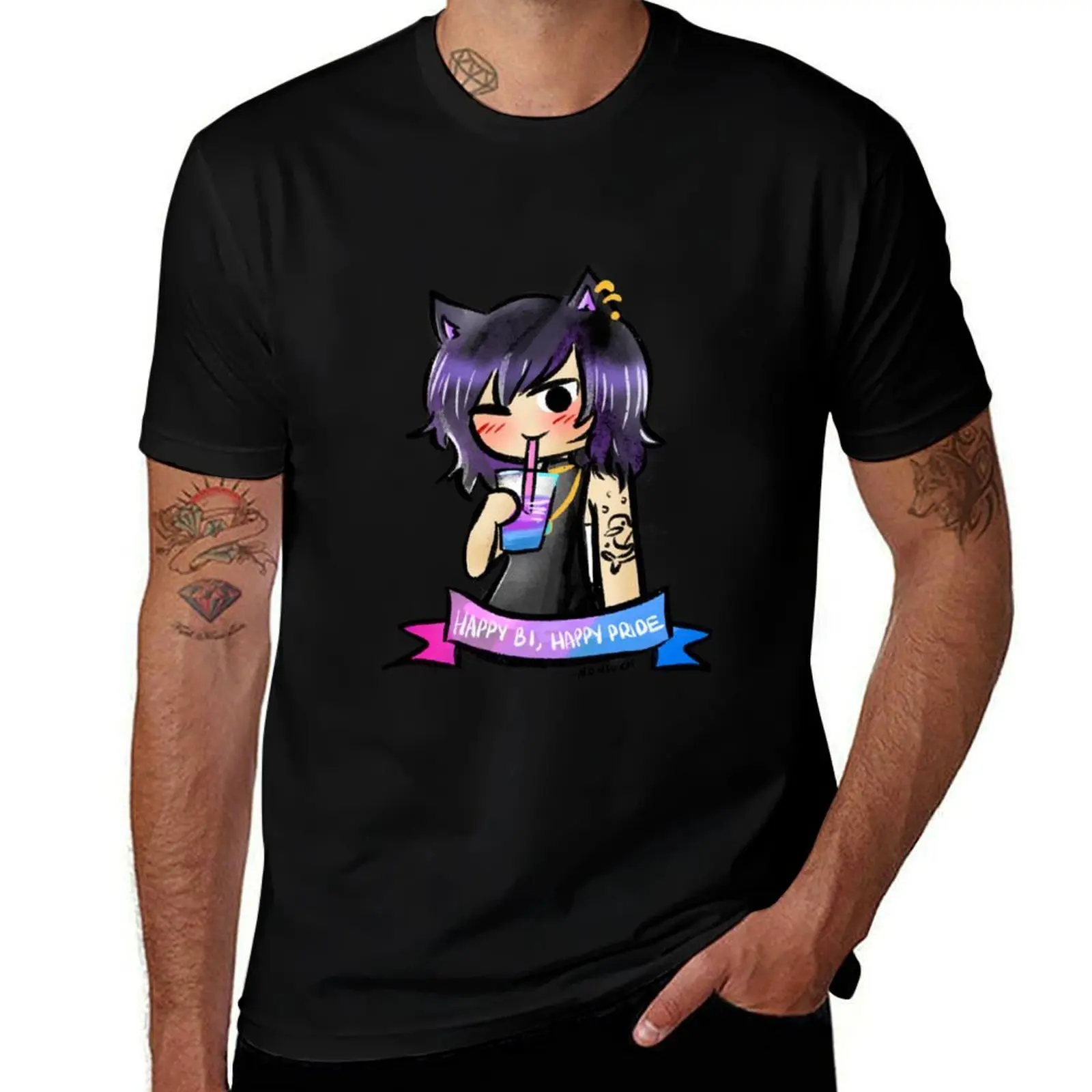 Happy bi Blake T-Shirt cotton t shirt pack men t shirt cotton 100% T-Shirt