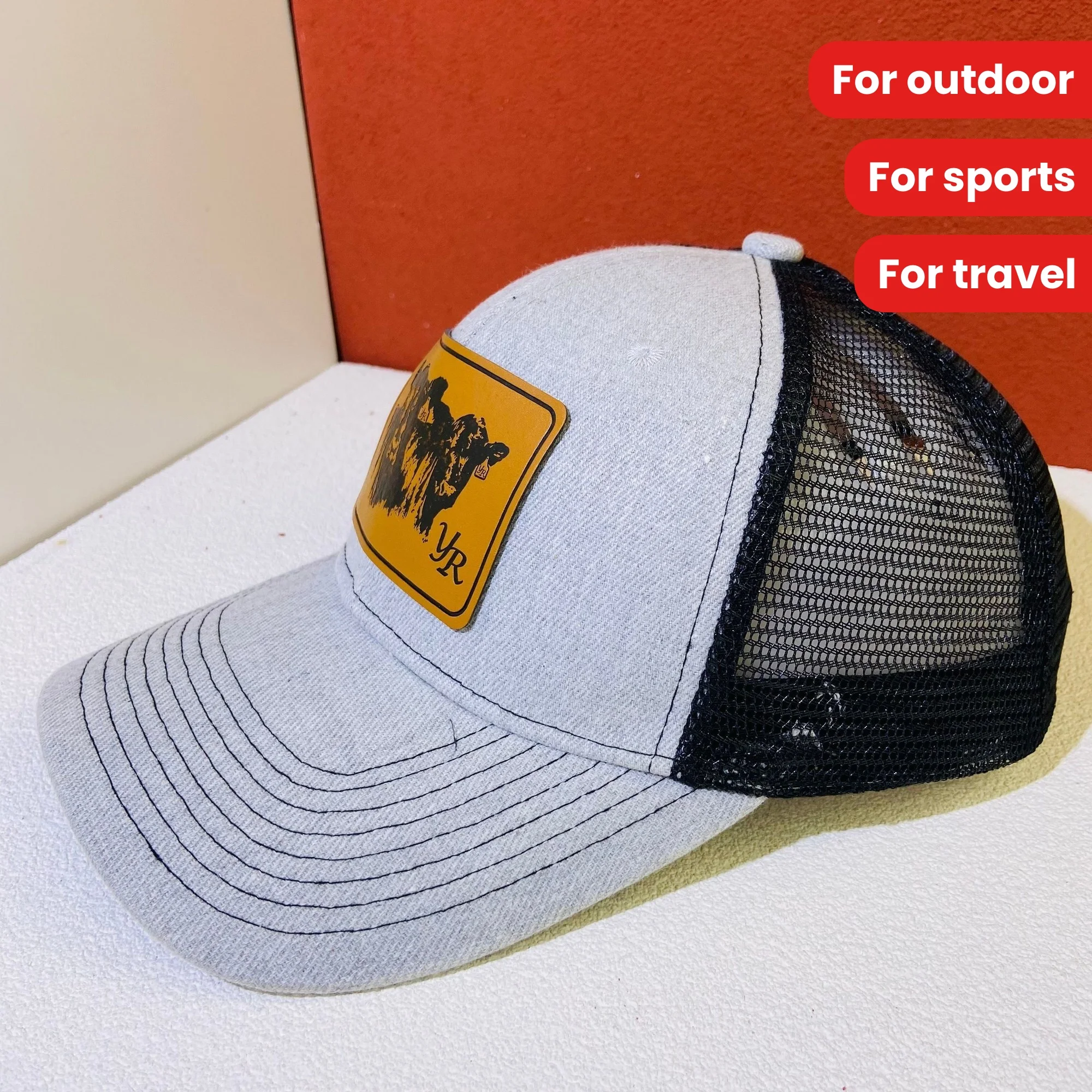 

New Fashionable Label Double Head Yak YR Baseball Cap Men And Women Summer Universal Mesh Cap Outdoor Sports Cap Adjustable