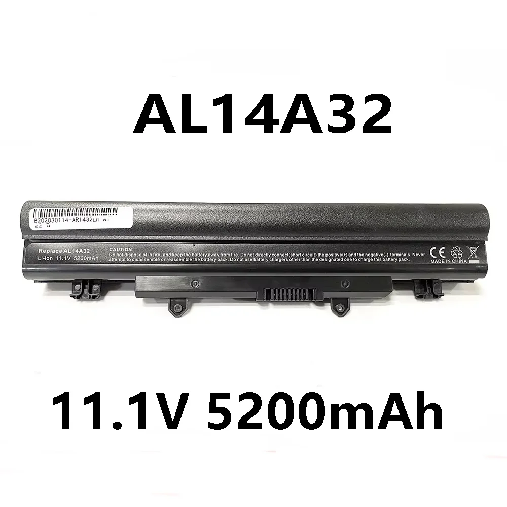 AL14A32 11.1V 5200mAh Laptop Battery For Acer Aspire E14 E15 E5 V3-472 V3-572 E5-531 E5-411 E5-421 E5-511G E5-571 Series