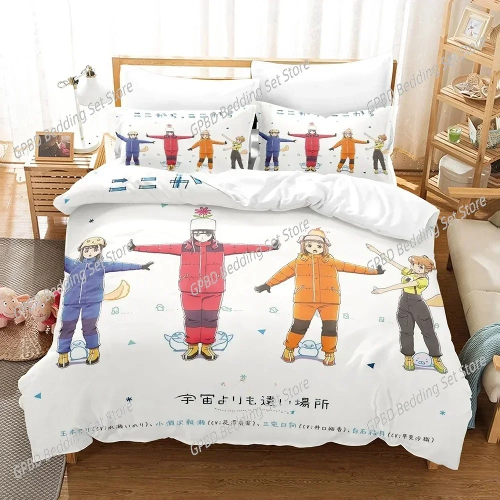 New Anime A Place Further Than The Universe Bedding Set Bedroom Soft Modern Bedspreads Comefortable Duvet Cover Quilt Pillowcase