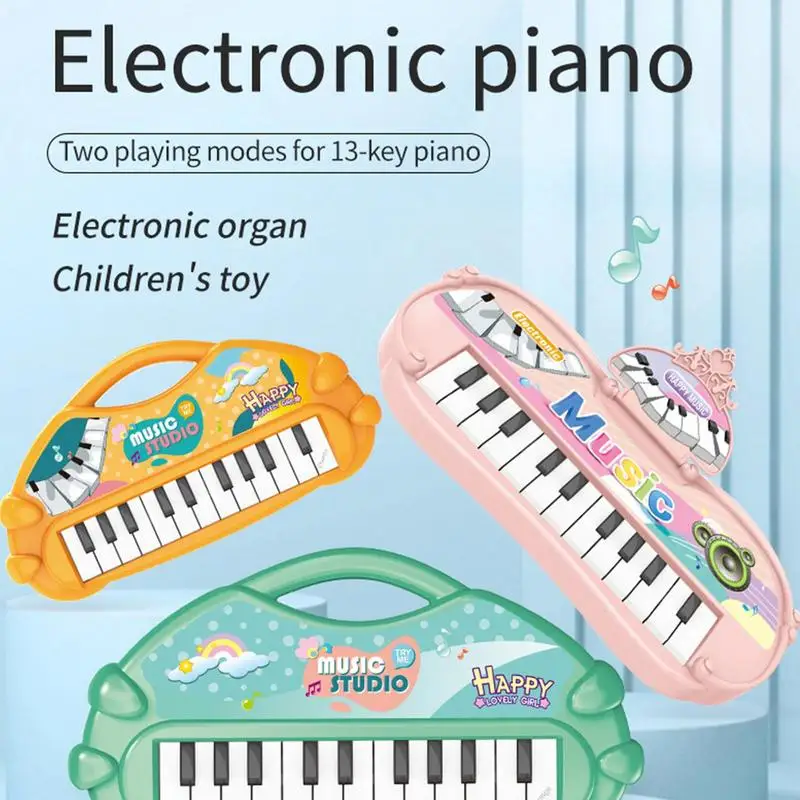 Kids Toys 13 Key Portable Music Piano Keyboard Electronic Musical Instrument Toys Multifunctional Learning Gift for kids