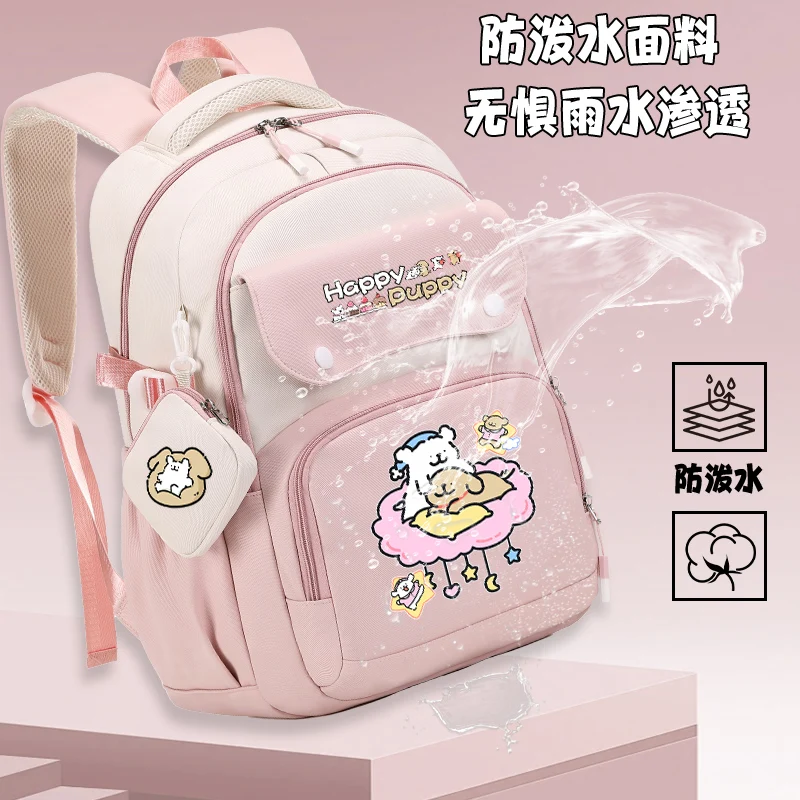 Tas Sekolah Anak Anjing Gambar Garis Kartun Anime 2D 2025 Ransel Sanrio Baru untuk Remaja Ransel Sekolah Kapasitas Besar