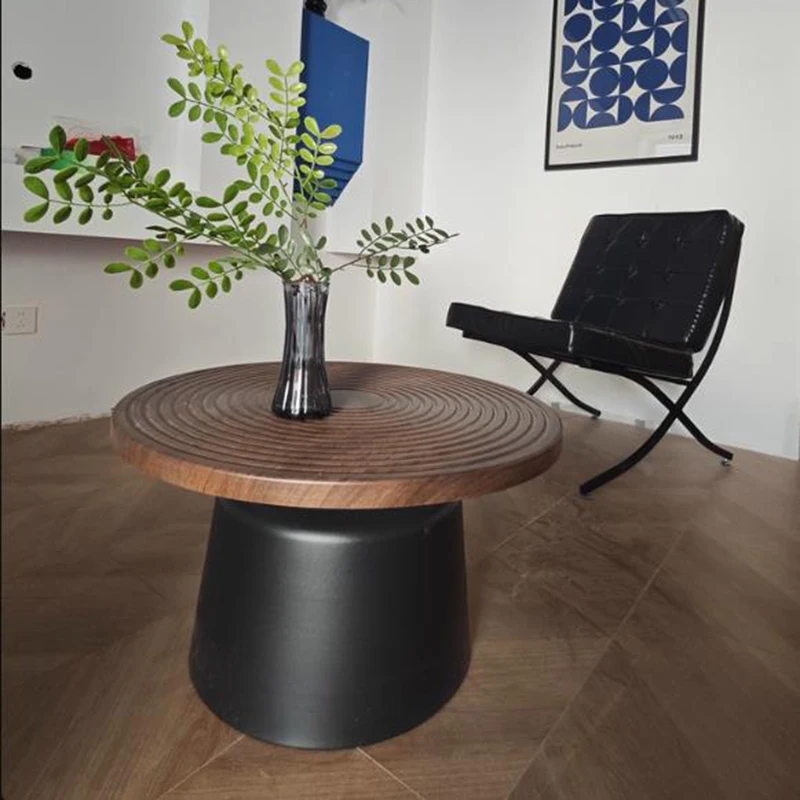 طاولة القهوة الخشبية المصممة الحديثة العتيقة Monimalist الجمالية طاولة جانبية الدائمة مركز Mesas Bajas Lounge Suite الأثاث #6