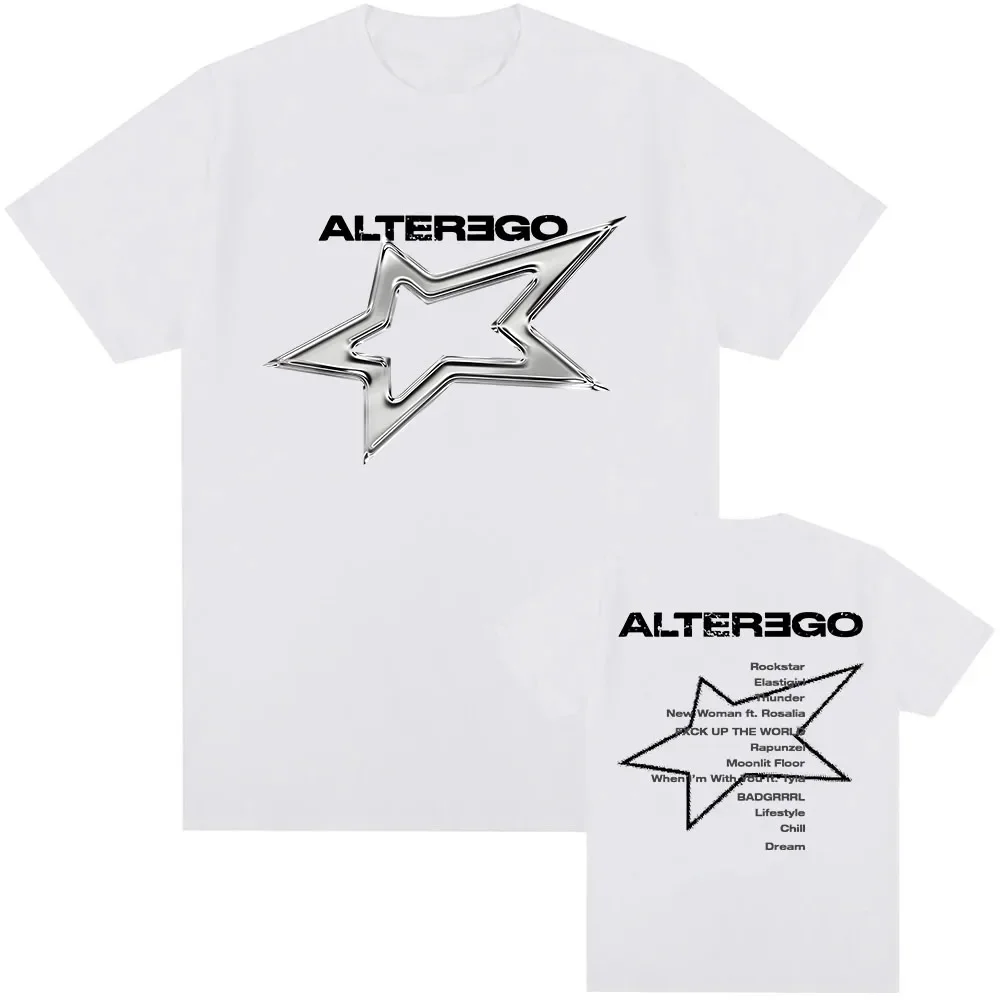 นักร้องอัลกุรอานอัลบั้มAlter Egoกราฟิกเสื้อLISAแฟชั่นHip Hop Streetwear Unisexฤดูร้อนผ้าฝ้ายTeesผู้ชายผู้หญิงเสื้อผ้าชาย