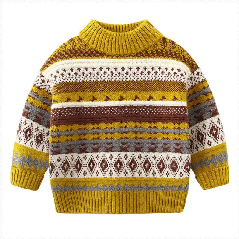 Autumn Baby Boys Sweaters Coat Kids Knitting Pullovers Tops toddler  Boys Girls Cartoon Long Sleeve warm Sweaters