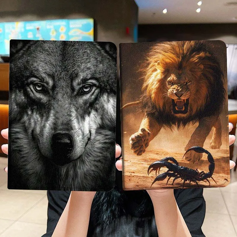 

Art Popular Cool Lion Gift For Honor Pad 8 V8 9 GT MagicPad 13 3 2 Tab MatePad Pro Air 12 X 12.6 Foldable Tablet Case