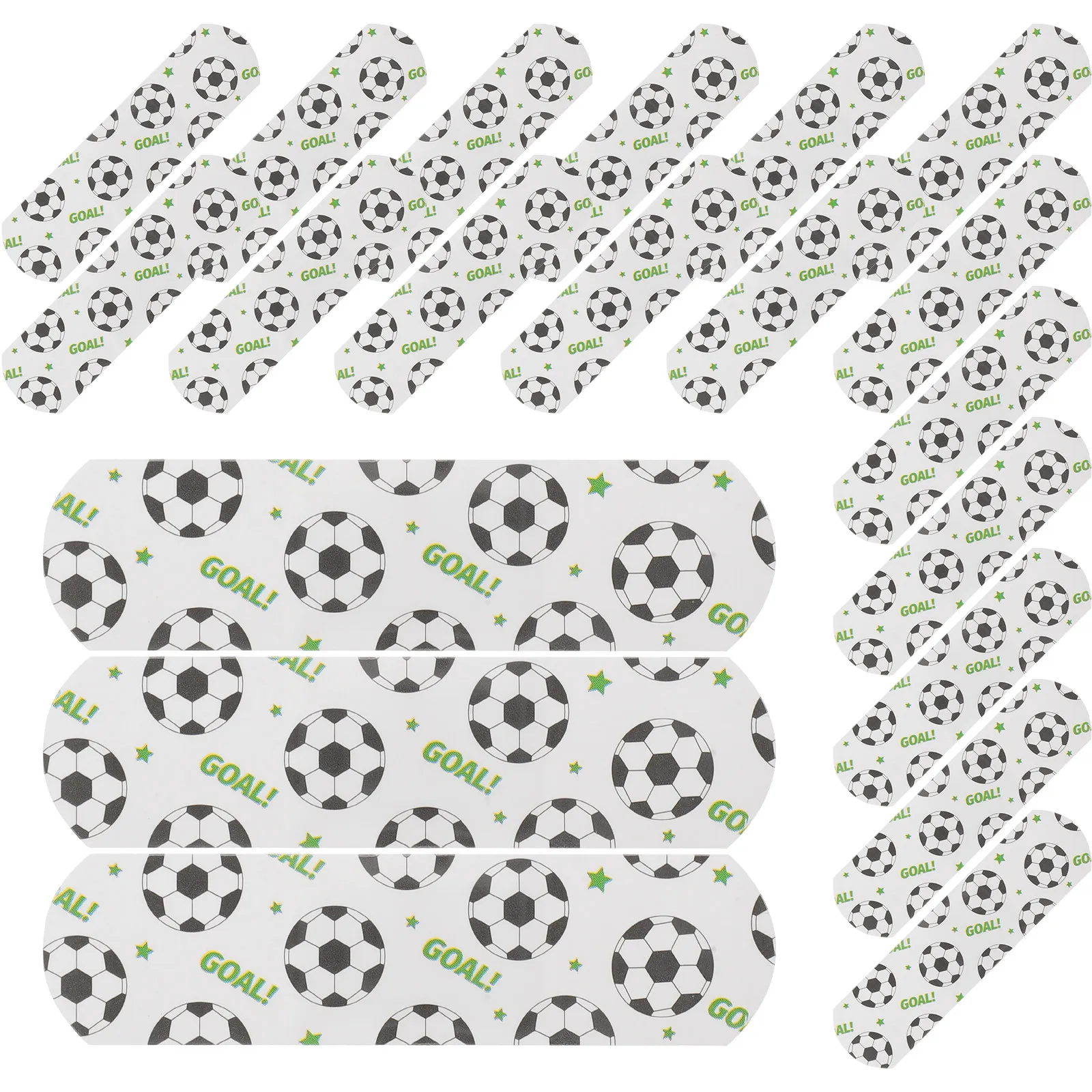 

100Pcs Soccer Cartoon Bandages for Kids Waterproof Cute Adhesive Bandage Set Flexible Soft Skin Friendly Finger Knee Scrapes