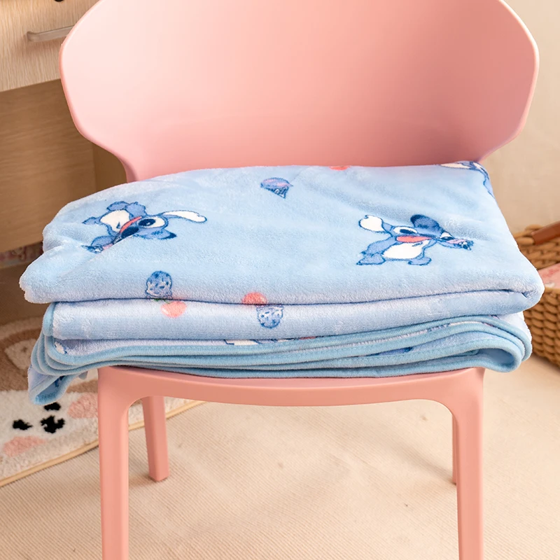 Cute Stitch Blanket Warm Flannel Blanket Pillowcase Japanese Style Pattern Printing Blanket Bedspread Bedroom Sofa Bed Girl