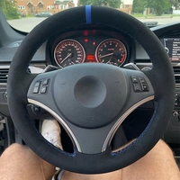 Car Steering Wheel Cover Black Suede Leather For BMW E90 325i 330i 335i E87 120i 130i 120d (No Drum kits )