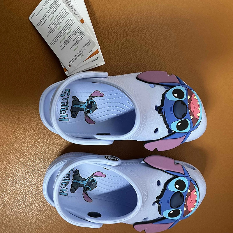 Nieuwe Hot Miniso Stitch Cartoon Waterdichte Slippers Outdoor Sandalen Stitch Casual Ademend Enkelband Eva Schoenen Jongens Meisje Gift