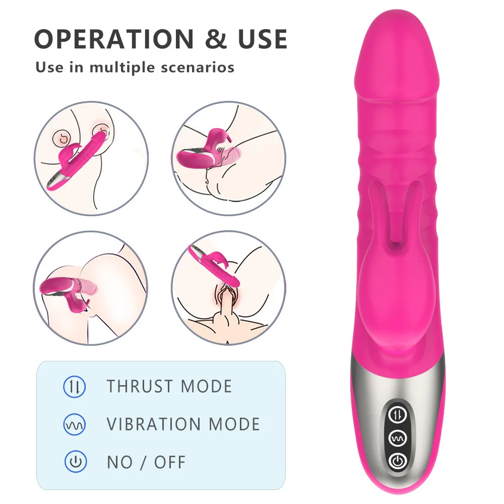 Dubbele Vibratie Multifrequentie Telescopische Vibratie Massage Stick, Volwassen Leuke Speeltje, Vrouwelijke G-Spot Masturbator, Volwassen Seksspeeltje